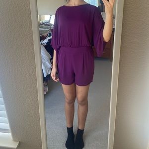 Dark purple White House Black Market Romper